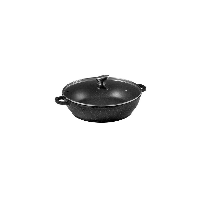MIJOTEUSE 36 cm AVEC COUVERCLE VERRE FAÇON PIERRE