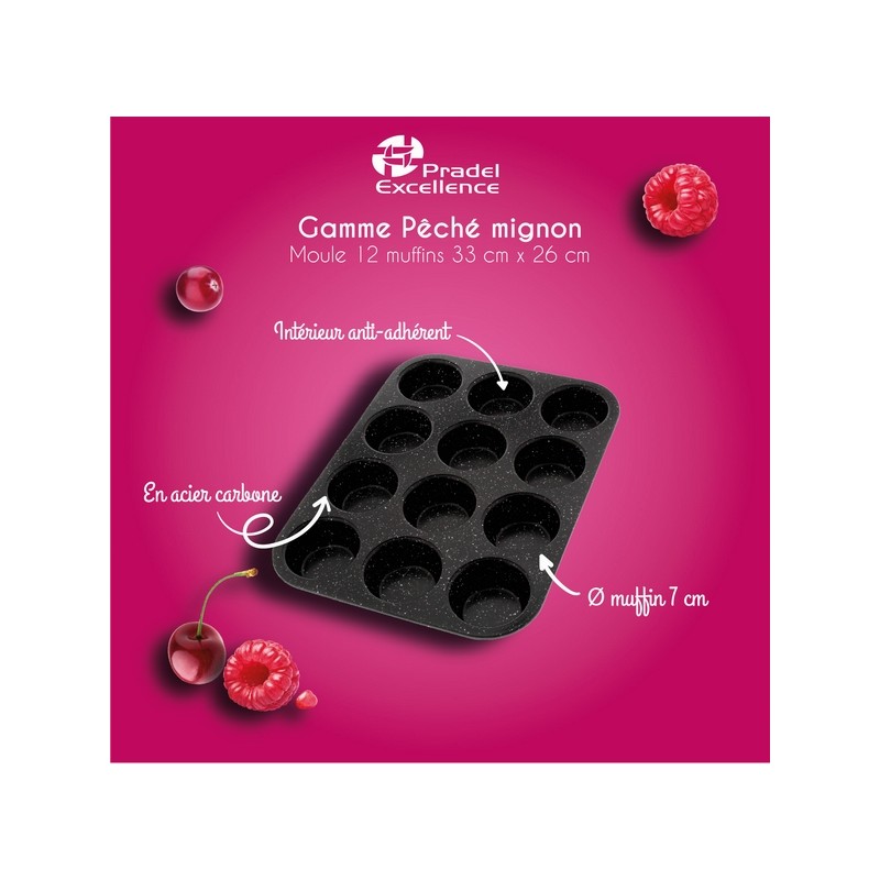 MOULE 12 MUFFINS 35 x 26 x 3 cm
